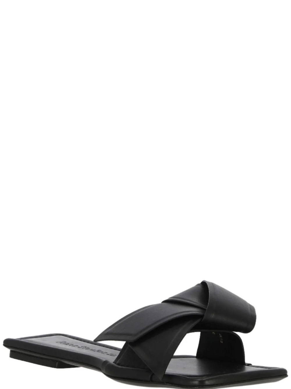 Acne Studios Knot Detail Slides 38 7.5 Black Leather flat slides